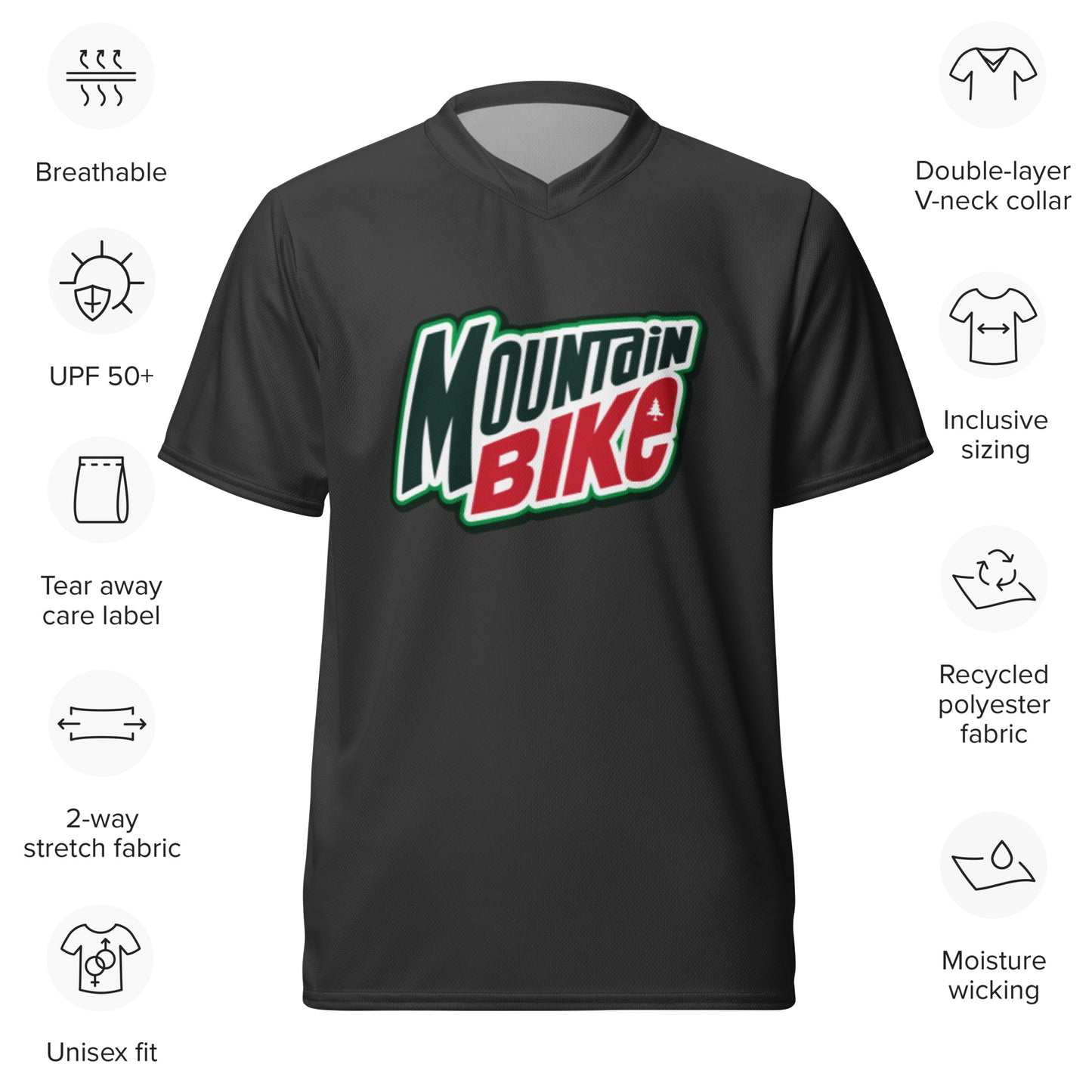 Mtn Bike Recycled Jersey - Unisex