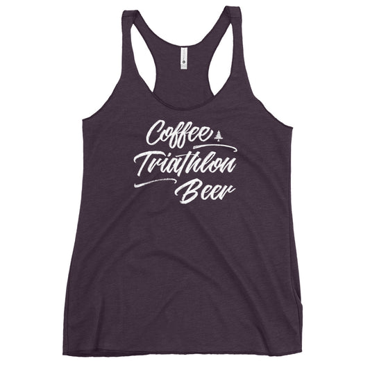 Coffee Triathlon Beer Racerback Tank - Womens